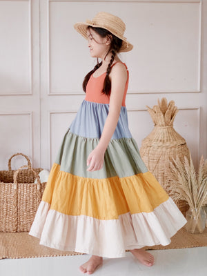 Calliope Color Block Midi Dress