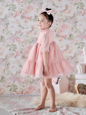 Bertha Tutu Dress | Set with Bow in Blush