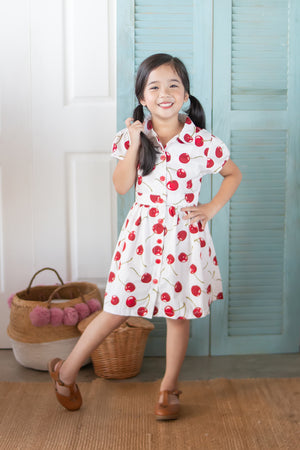 Betina Dress | White Cherry