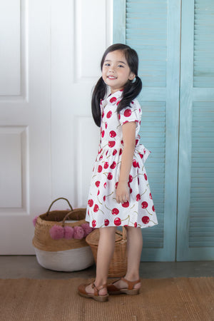 Betina Dress | White Cherry